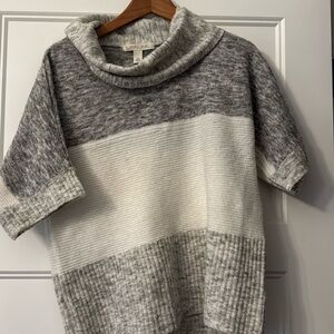 Emaline short sleeve sweater with cowl neck like new